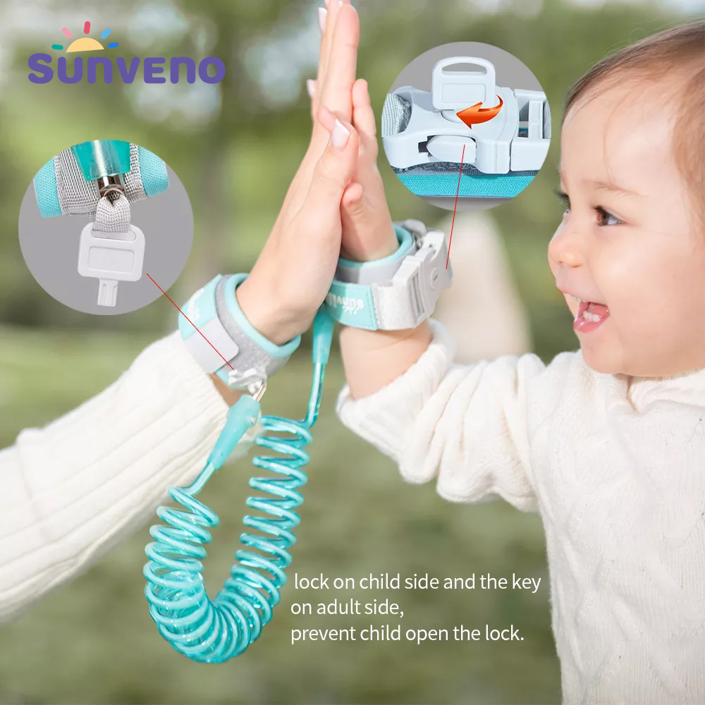 Baby Anti Lost Wrist Link Safety Harness Strap Rope Leash for Toddlers, Babies & Kids 1-10 years Length 2M