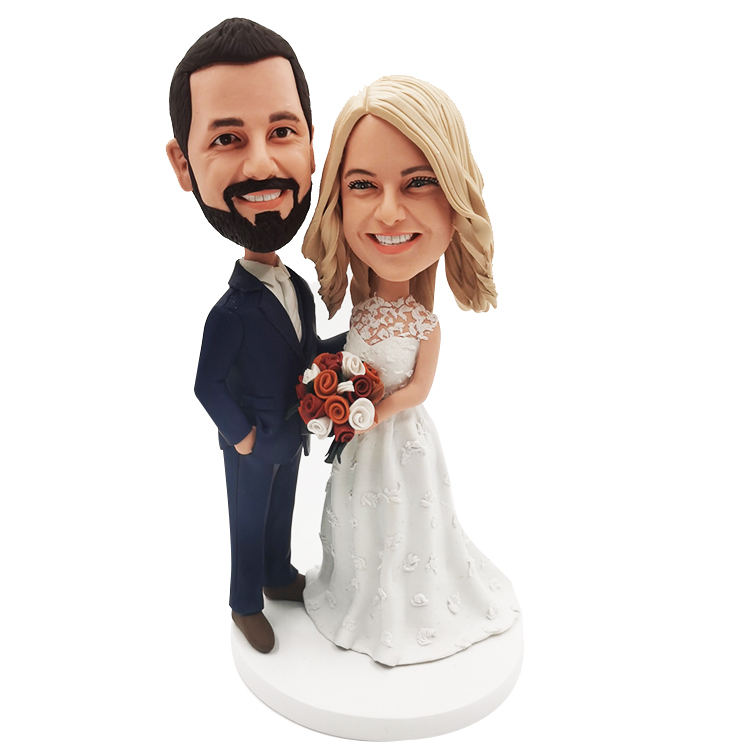 DIY Ручная работа индивидуальный сувенир на свадьбу человека маленькая 3D Полимерная глина скульптурная фигурка
