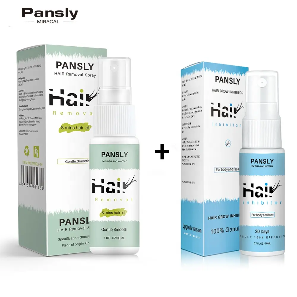 Organic 30 Days Semi Permanent Body Hair Removal Spray Cream Stop Hair Growth Inhibitor for Men Women
