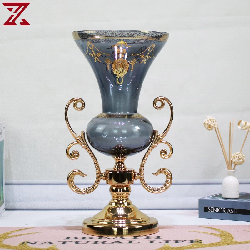 Wholesale modern design glass vases decoration for living room