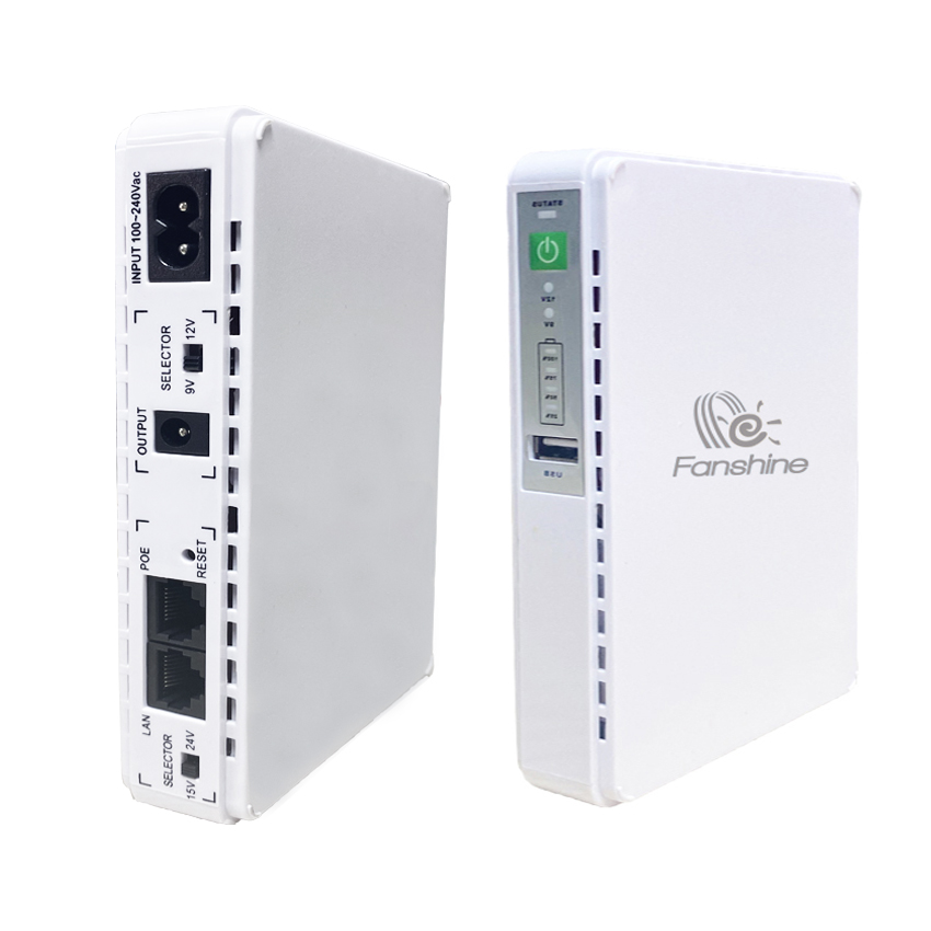 Fanshine FSP1-C Мини DC POE портативный ЮРС батарея 8800 мА/ч, 8000 мА/ч, выход 9v 12v 15v 24v резервного питания маршрутизатор источник бесперебойного питания