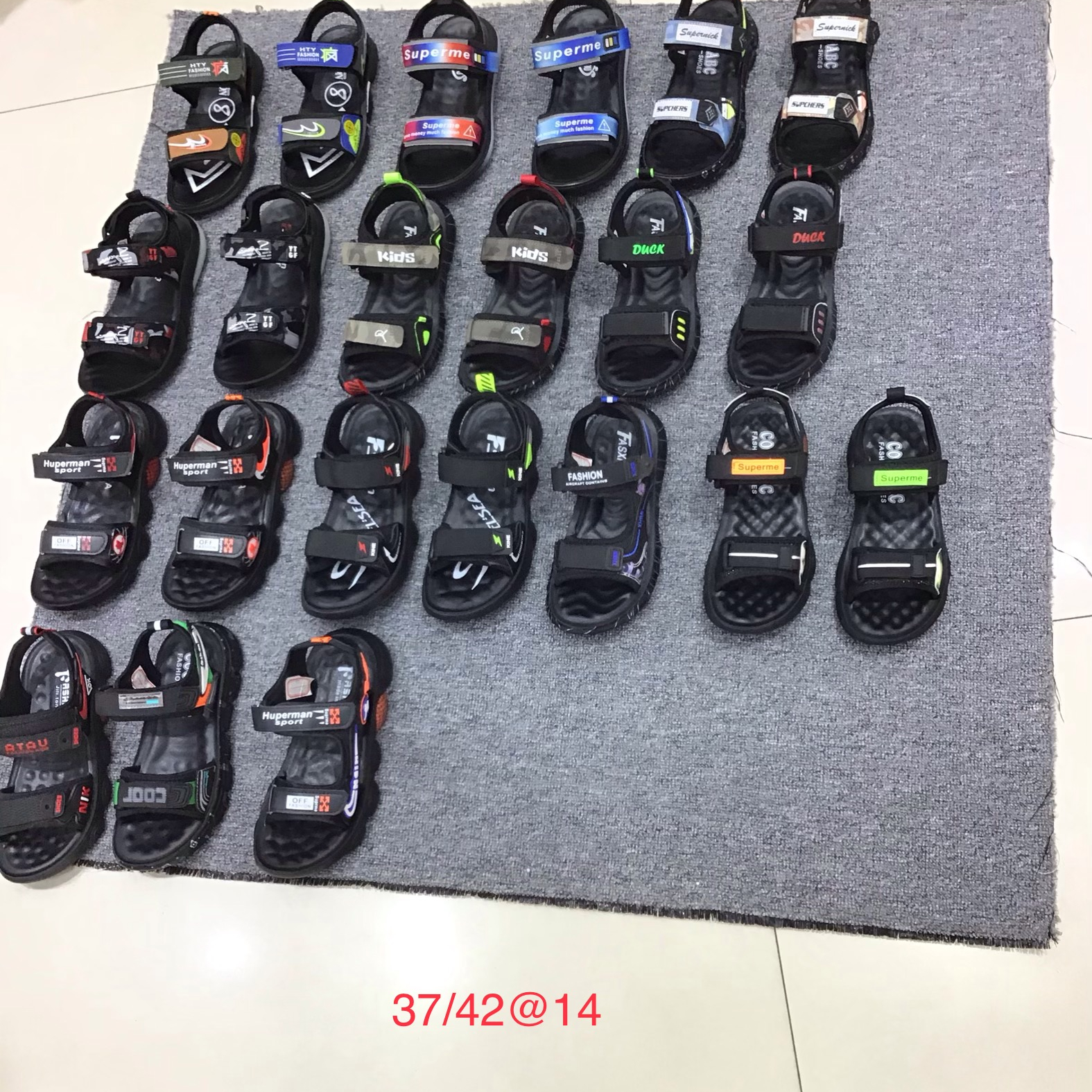 stock kids sandals 1.4-5.5 usd delivery soon stock shoes zapatos de stock para ninos