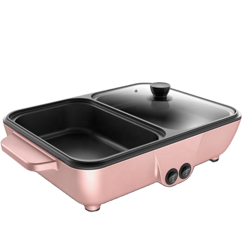 JZ Hot Sale High quality portable pan indoor multi-function electric pan grill and hot pot