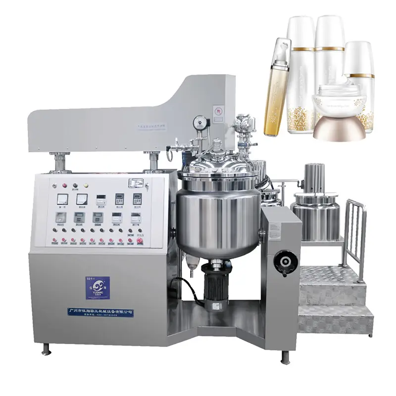 Stainless steel hydraulic lifting vacuum homogenizer emulsifier mixer for paste production cream making machine