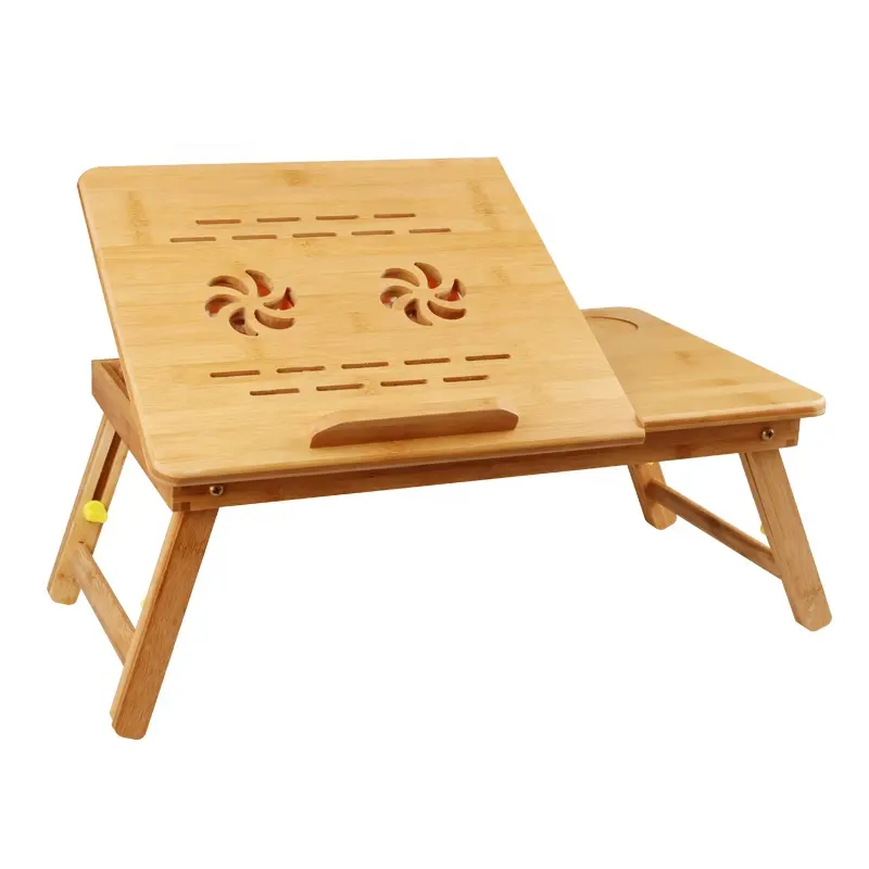 Factory supplier price eco friendly comfortable computer desk folding bamboo laptop table