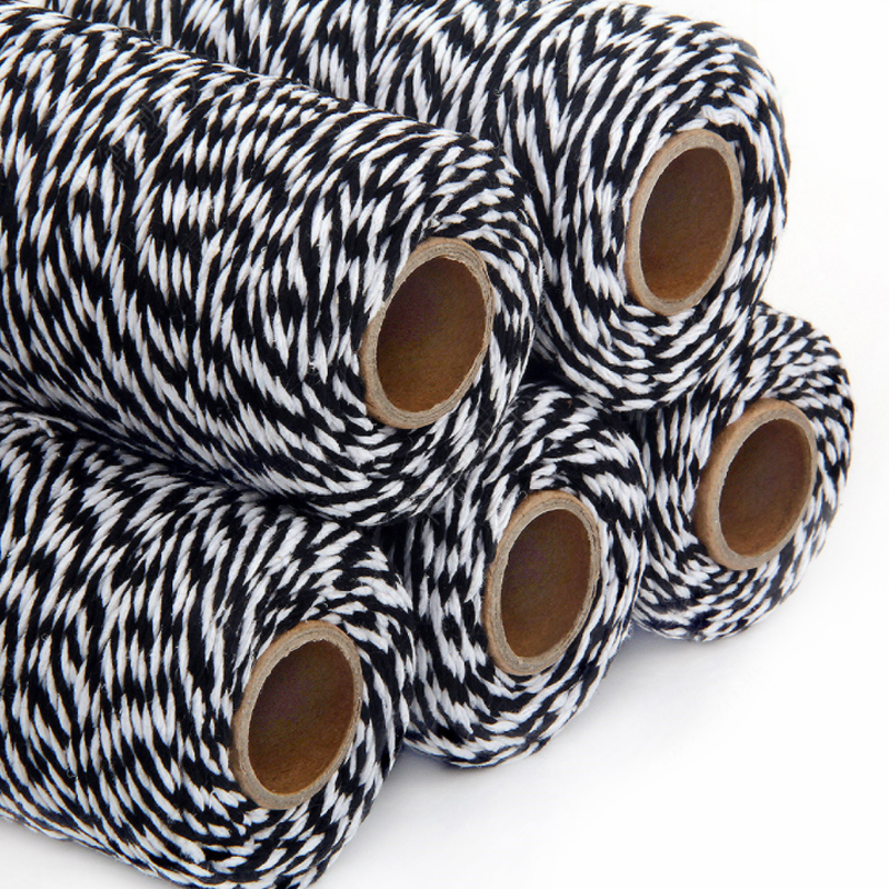 Two-color Cotton Rope 100% Cotton Cord Twine String for DIY Crafts and Gift Wrapping