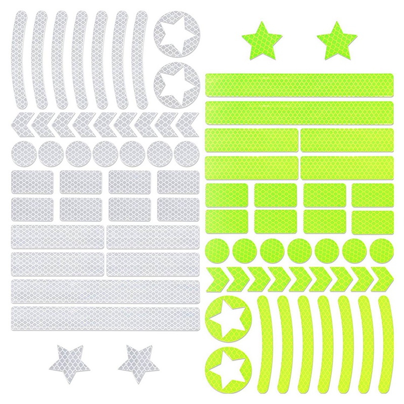 Reflective Stickers Bike Reflective Tape Waterproof Night Visibility Reflector Stripe for Motorcycle Helmets Strollers
