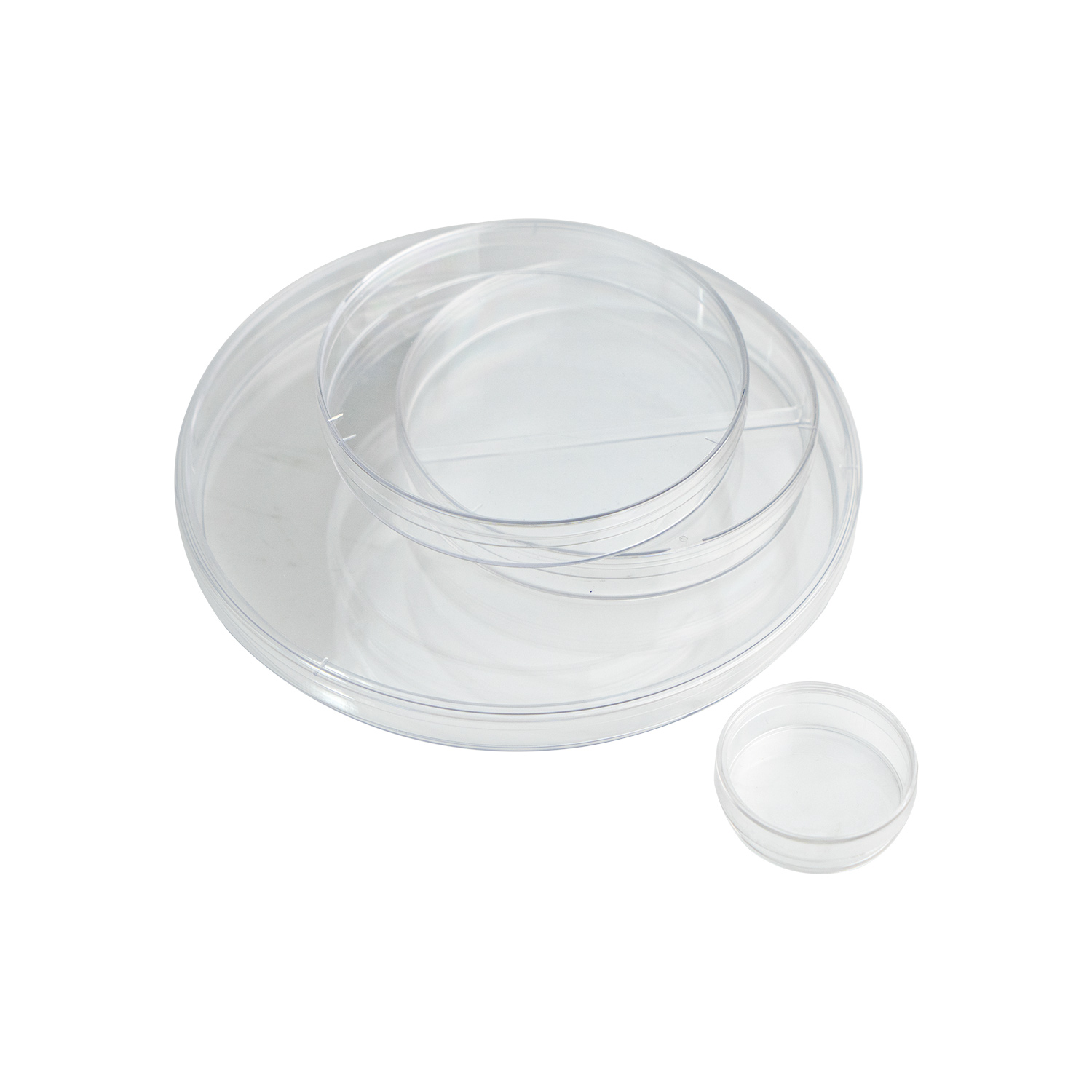 Sterile Disposable Plastic 90x15mm Two Rooms Petri Dish