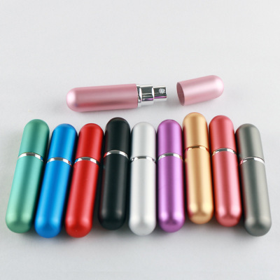 5ml Perfume Bottle Aluminum Nozzle Spray Refillable Bottle Metal Case Glass Tank Perfume Cosmetic Glass Container