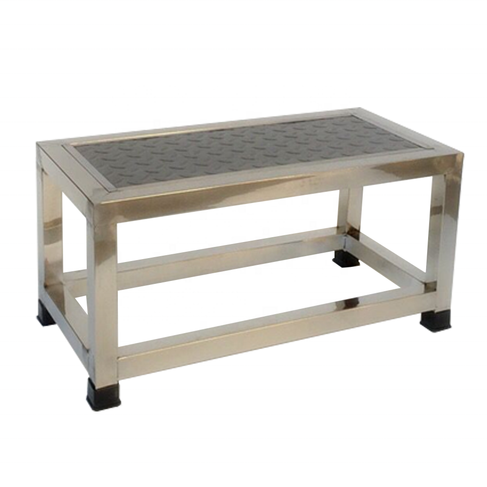 Cheap Medical dental use single step hospital stainless steel stool hospital bed foot step