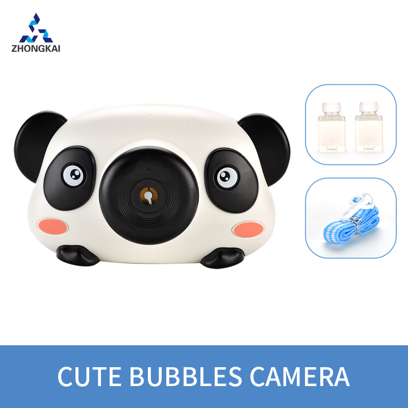 2021 New Portable Electronic Soap Outdoor Game Childrens panda Bubble Toy Machine