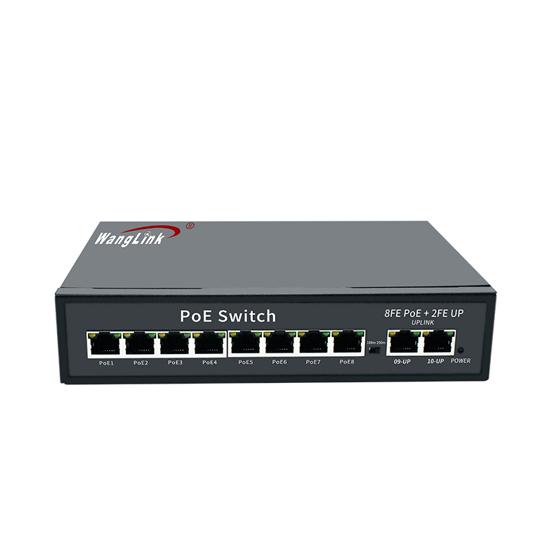 Wanglink 10/100 Мбит/с 8 порт коммутатора Ethernet сетевой коммутатор POE Switch, 2*10/100/1000 Мбит/с по восходящей линии POE коммутатор ethernet