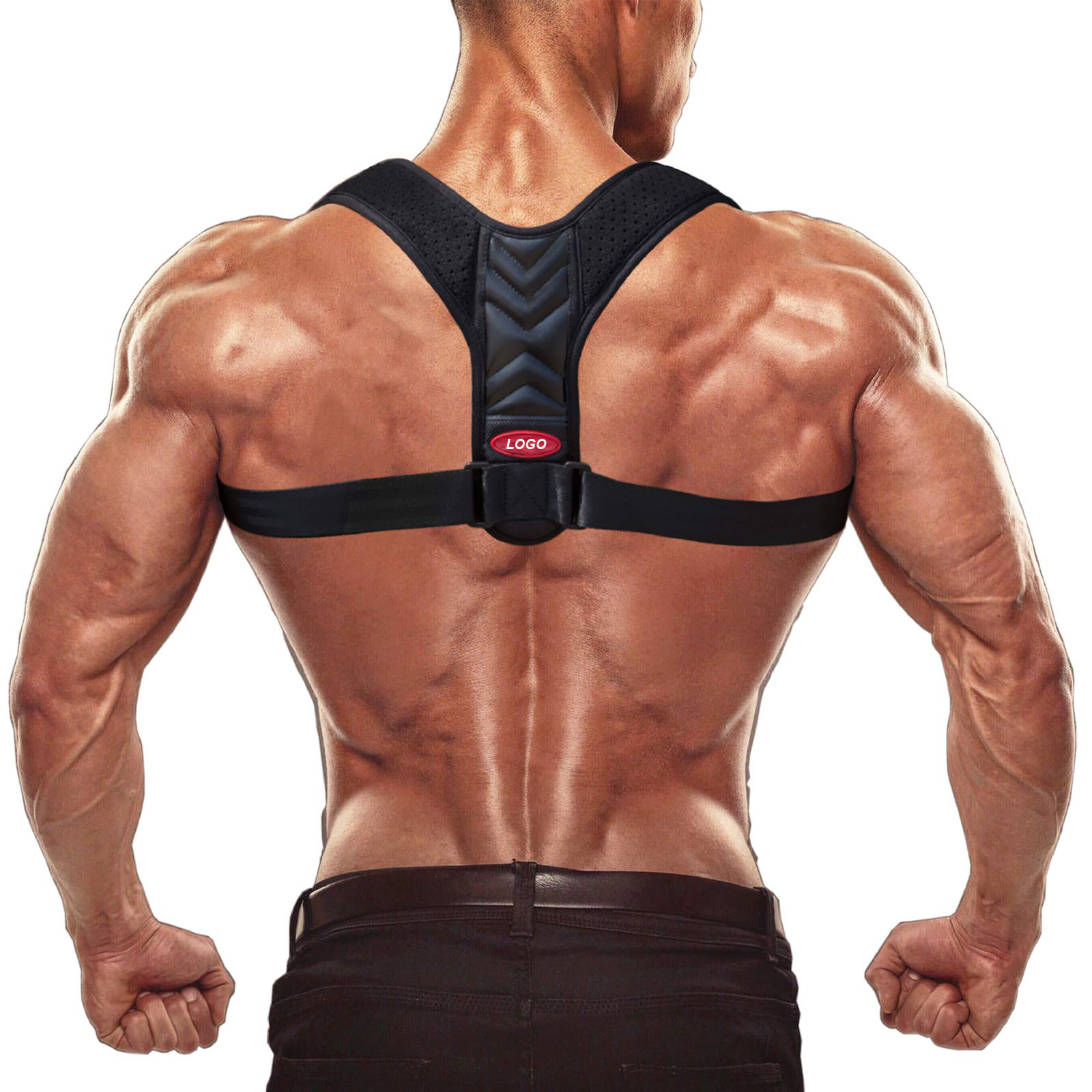 Breathable unisex customized comfortable posture correcting back brace