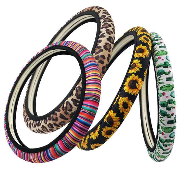 RST Tye Die Neoprene Natural Rubber Car Steering Wheel Cover Car