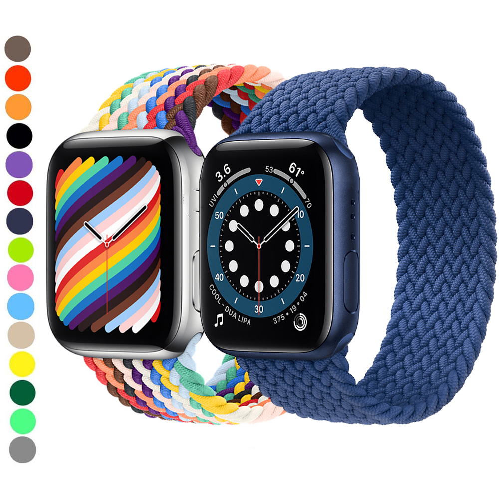 Braided Solo Loop Watch strap For Apple watch band 44mm 40mm 42mm 38mm Nylon Elastic bracelet for iWatch 6/SE/5/4/3/2