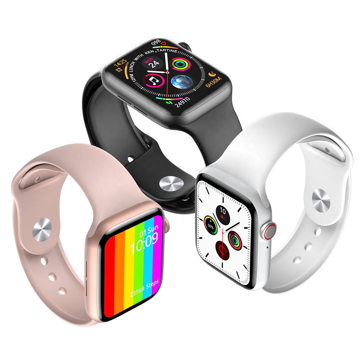 Новинка 2021, розовые смарт-Часы W26 Plus 44 мм, обновленные Reloj серии 6 Plus, 1,75 дюйма, IP68, Смарт-часы с браслетом w26 +