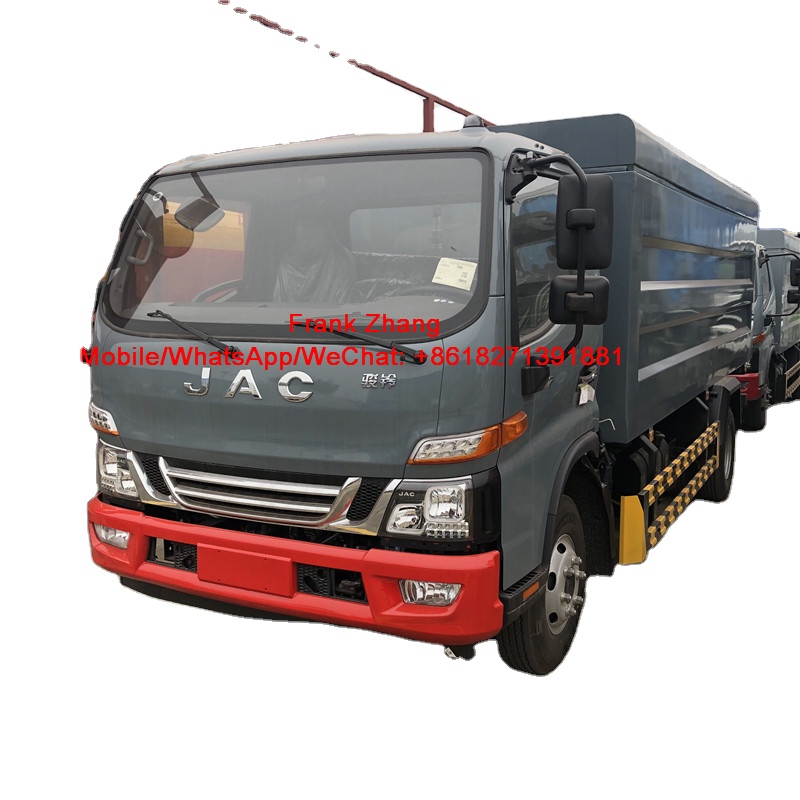4x2 JAC Euro 5 дизельные мусорные баки, грузовик для транспортировки отходов желто-коричневого цвета