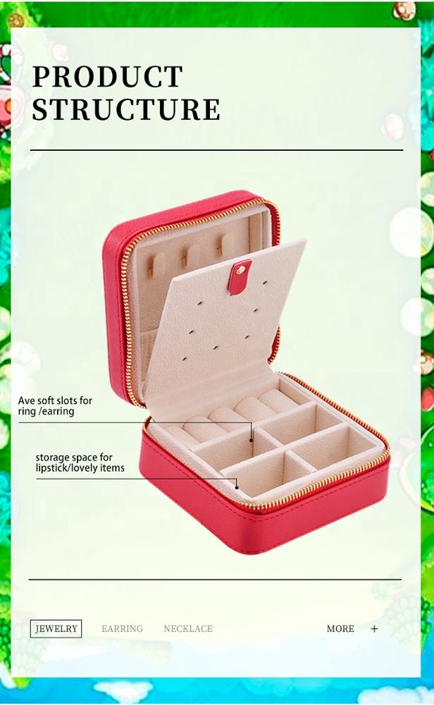 luxury custom small travel velvet gift packaging box with logo organizer jewelry box