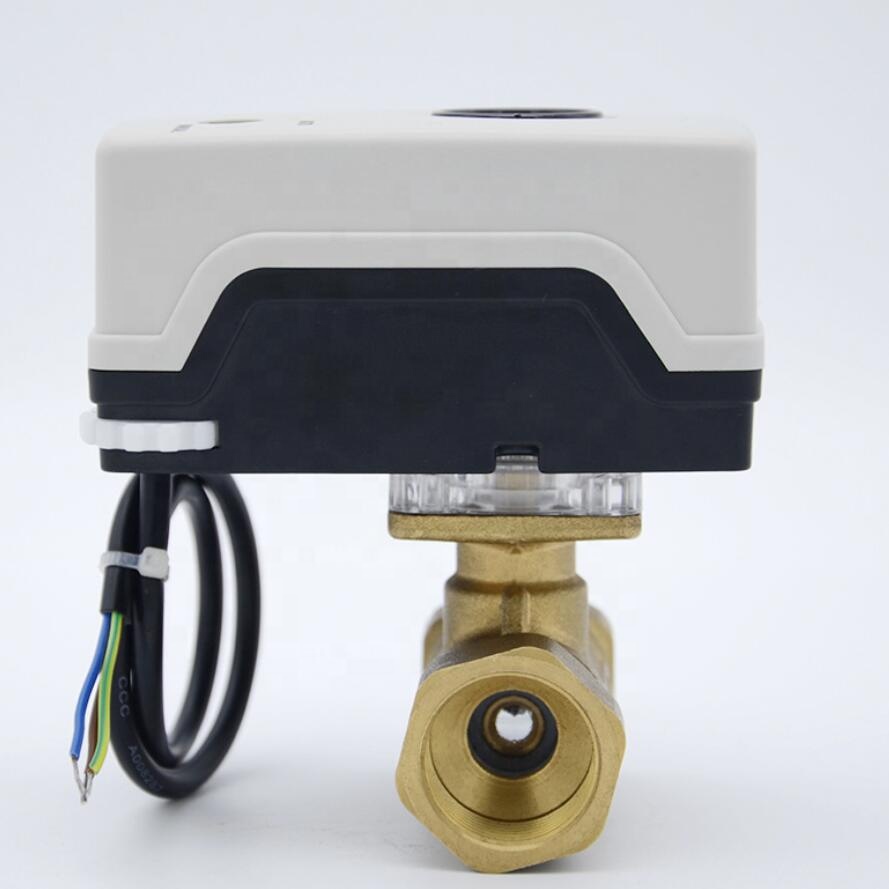 IP65 компактный электрический привод 2 way 3way 4way латунный шаровой моторизованный клапан для кондиционера