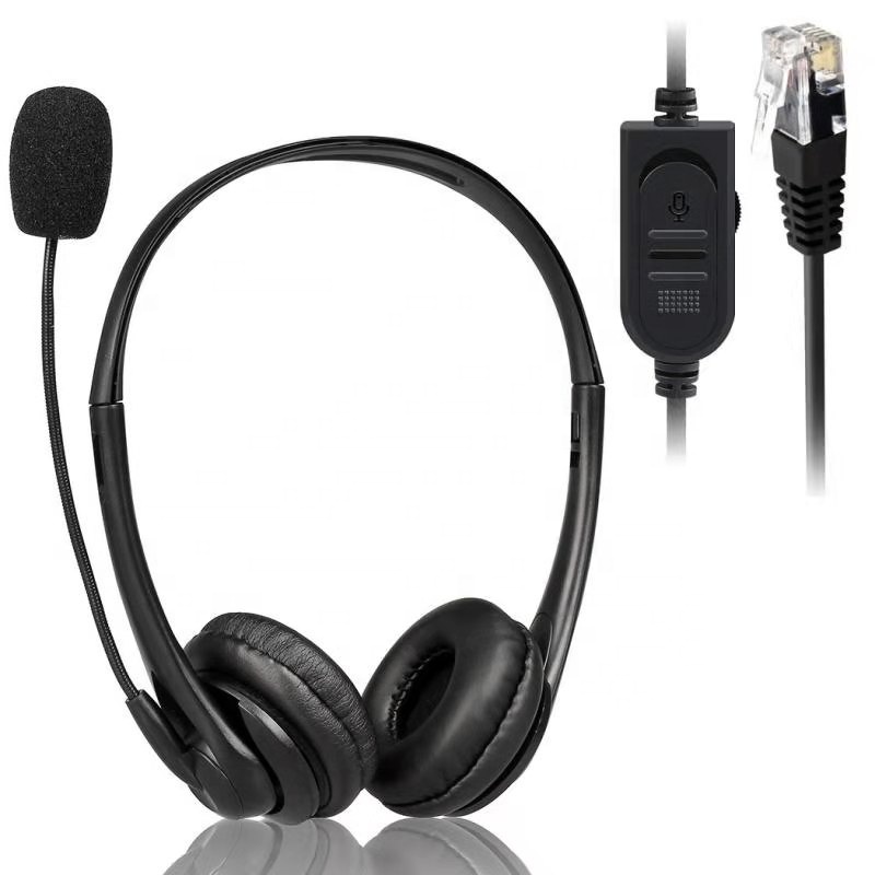 Hotsell Computer Telephone RJ9 Call Center Noise Cancelling Headset Headphones with Mute&Volume Control