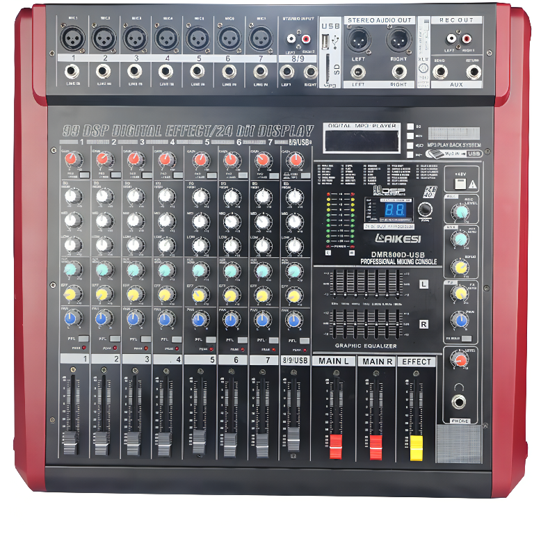 Новый аудио микшер DMR800D power 500Wx2