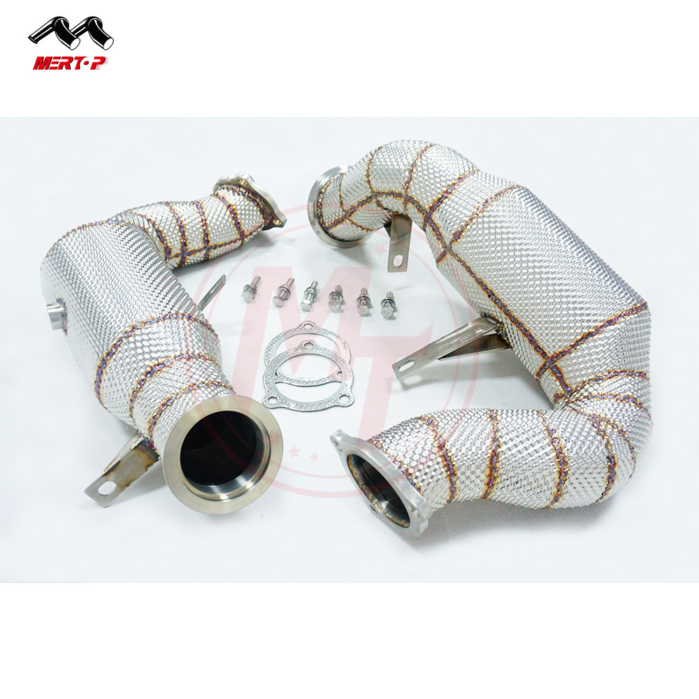 MERTOP RACE SS304 3,0 ''водосточная труба с тепловым экраном для Pors che Ma can S 3,0 T 3,6 T 2014-2018