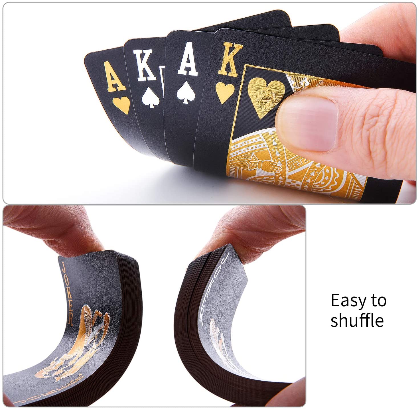 Waterproof playing Cards with Cubic Back Design, Deck of Cards for Game, Magic and Party