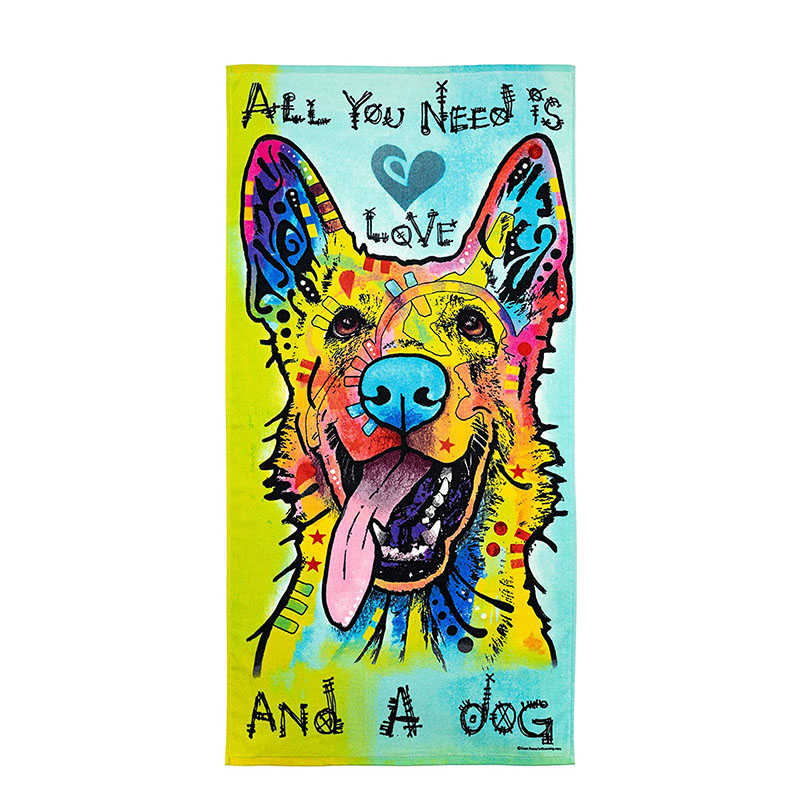 Digital Printed Personalized Towels 100% Cotton Custom Beach Towel with Logo
