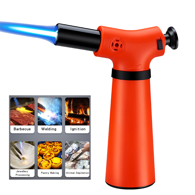 Other Lighters & Smoking Accessories Windproof Refillable Blue Flame BBQ Kitchen Torches Lighter for Restaurant Camping