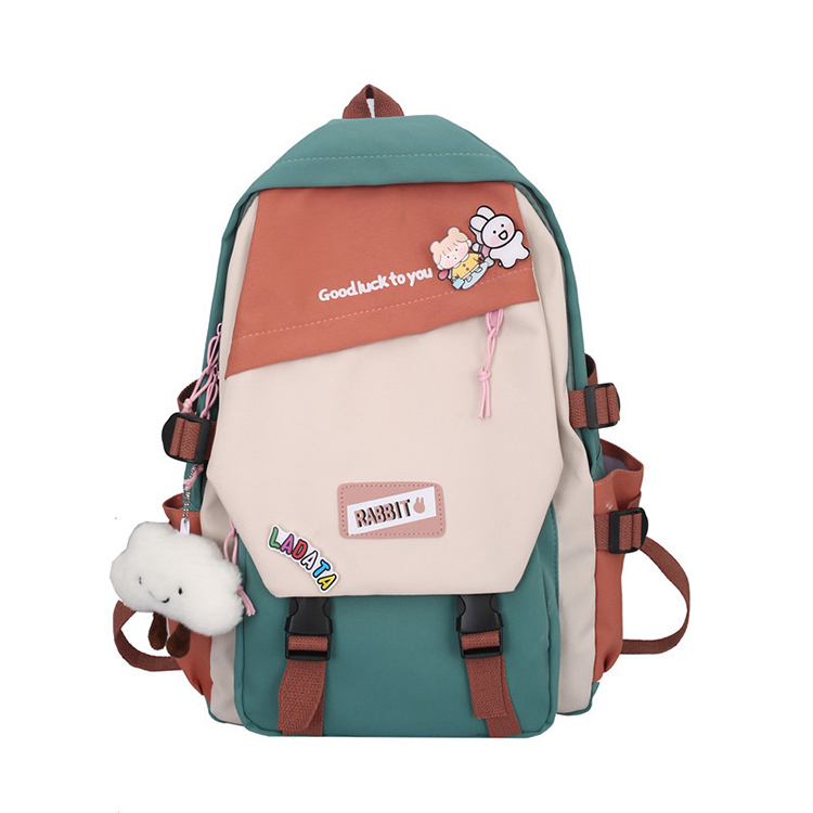 Korean version trend color schoolbag college wind students backpack school book bag girls