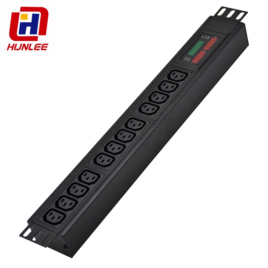 Pdu 12 Выходная стойка 19 IEC C13 высокая плотность PDU Блок распределения питания pdu