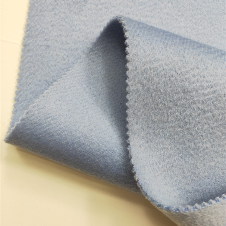 02487-8 double face woolen cloth two side cashmere blended wool fabric woven fleece textile overcoat