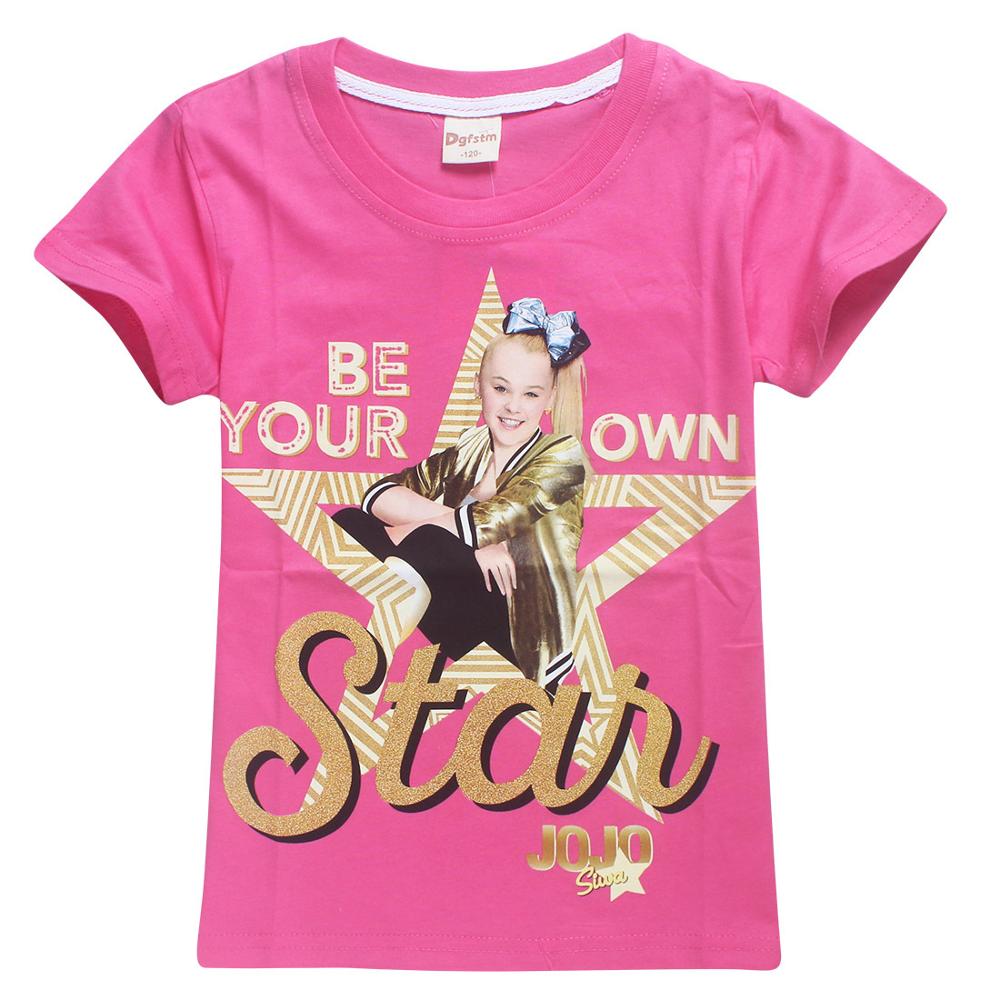 100% хлопковая футболка с короткими рукавами для девочек jojo siwa t-shirt