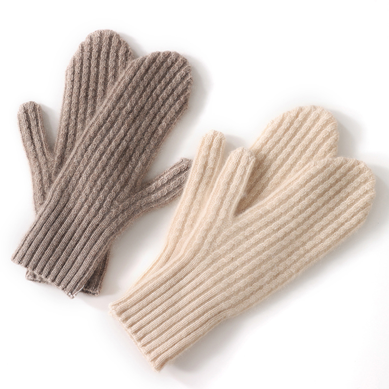 mittens knitted woman cashmere blend gloves & mittens 2024
