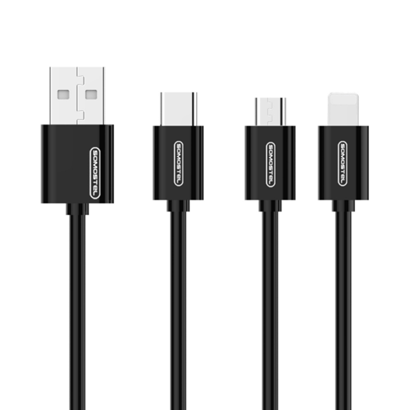 SOMOSTEL SMS-B Fast charge and quick transmission 3.1A Charging Output cable management box lighting cable for smart phone