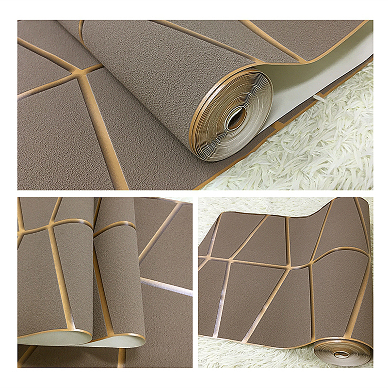 Room interior elegant decoration wallpaper non-woven 3D striated wall paper