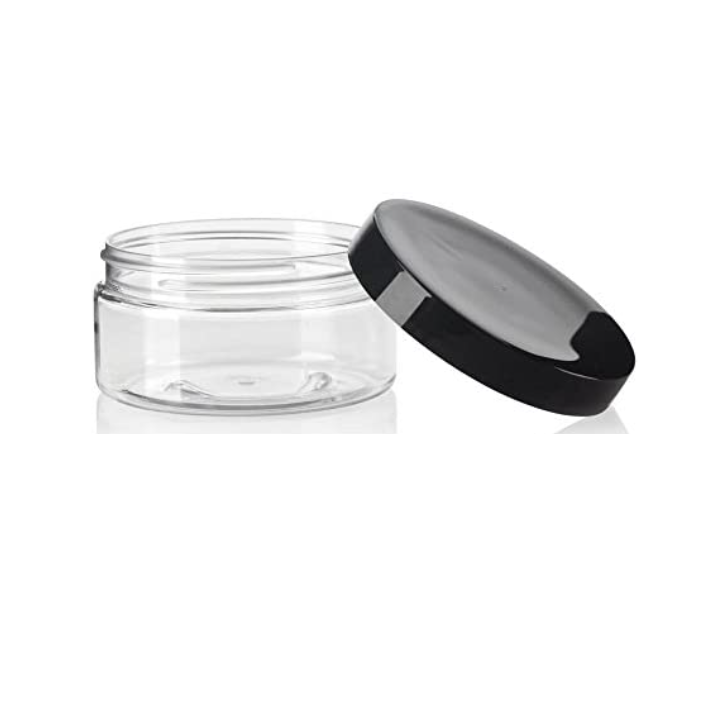 In Stock Clear Pet Jar Plastic Face Cream Jar with Lid