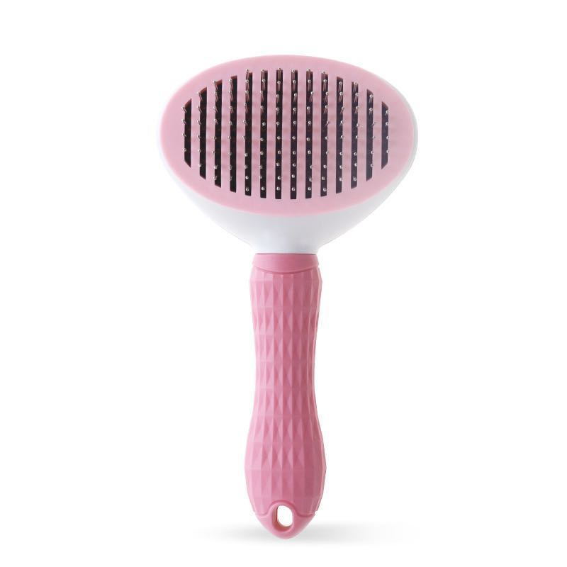 DIVTOP Pink Dog Brush Professional Washable Puppies Use Pet Grooming Tool Pet Brush Cat Comb.