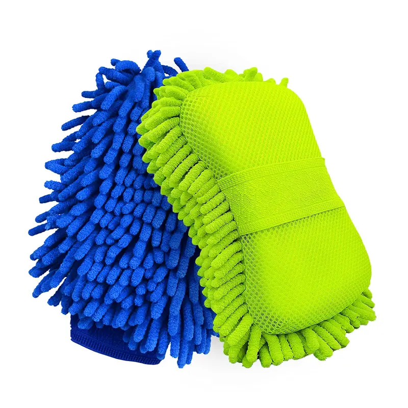 Soft Lint And Scratch Free Premium Chenille Microfiber Washing Truck Boat Motorcycle Car Wash Sponges