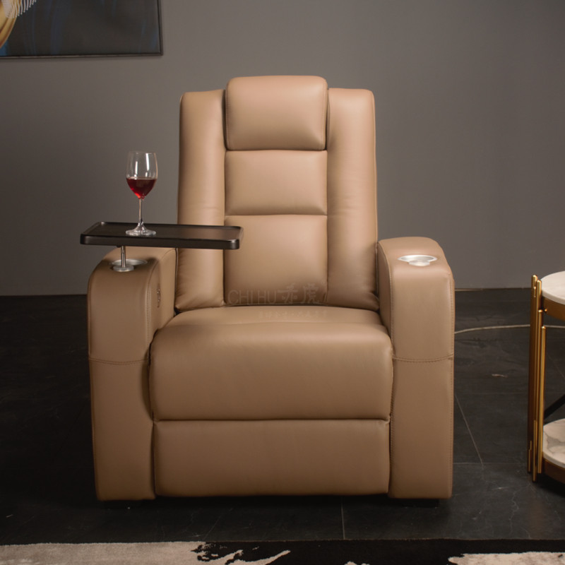 Light brown color home theater VIP electric recliner Villa cinema seat CHIHU lazy boy power reclining Cinema sofa