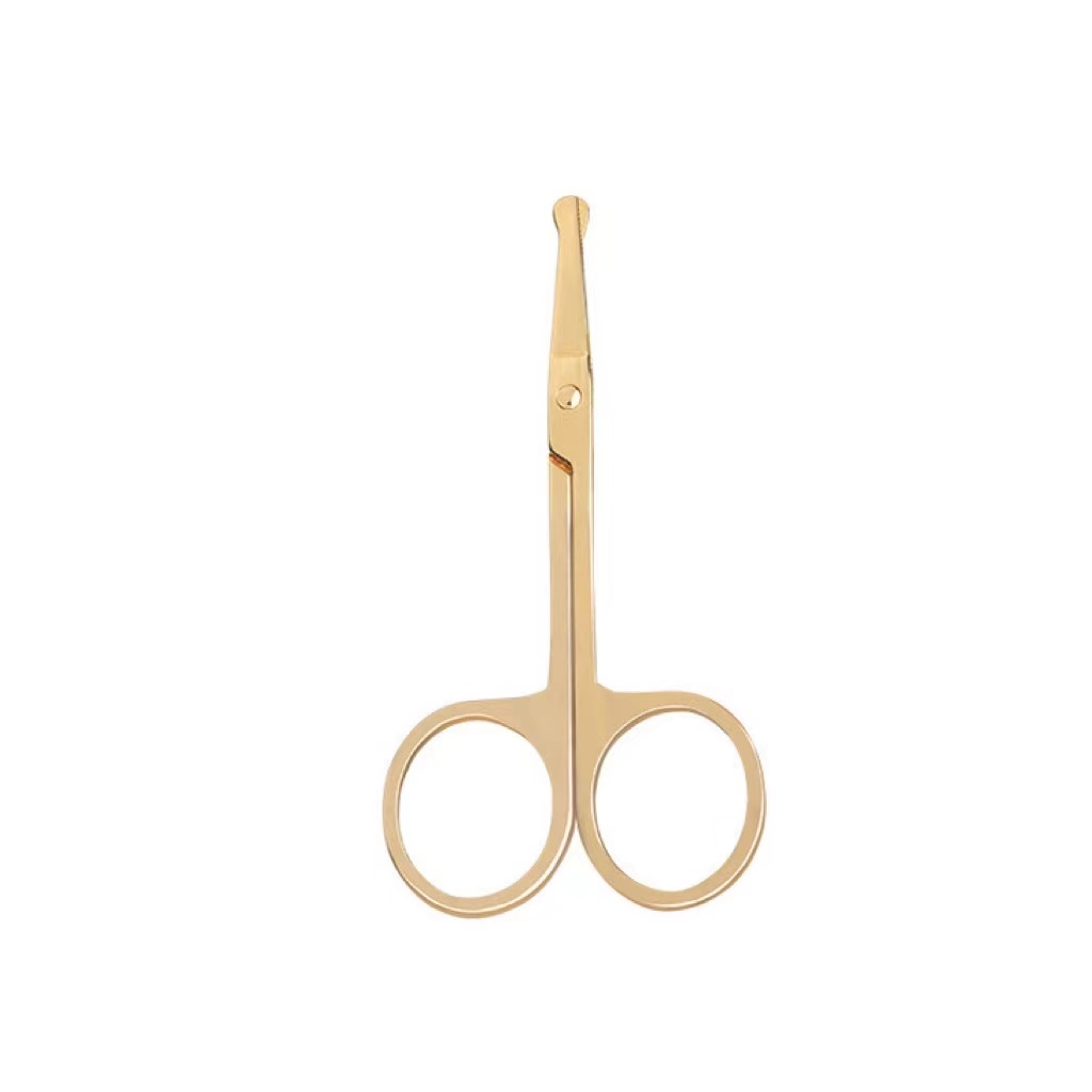 Shipping Directly Gold Eyebrow Scissors Custom Stainless Steel Sharp Beauty Care Tool For Women Men