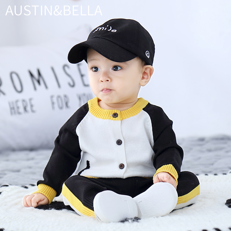 AustinBella/оптовая продажа бутик высокого качества комплекты детской одежды для мальчиков Детский кардиган 100% хлопок детский вязаный свитер