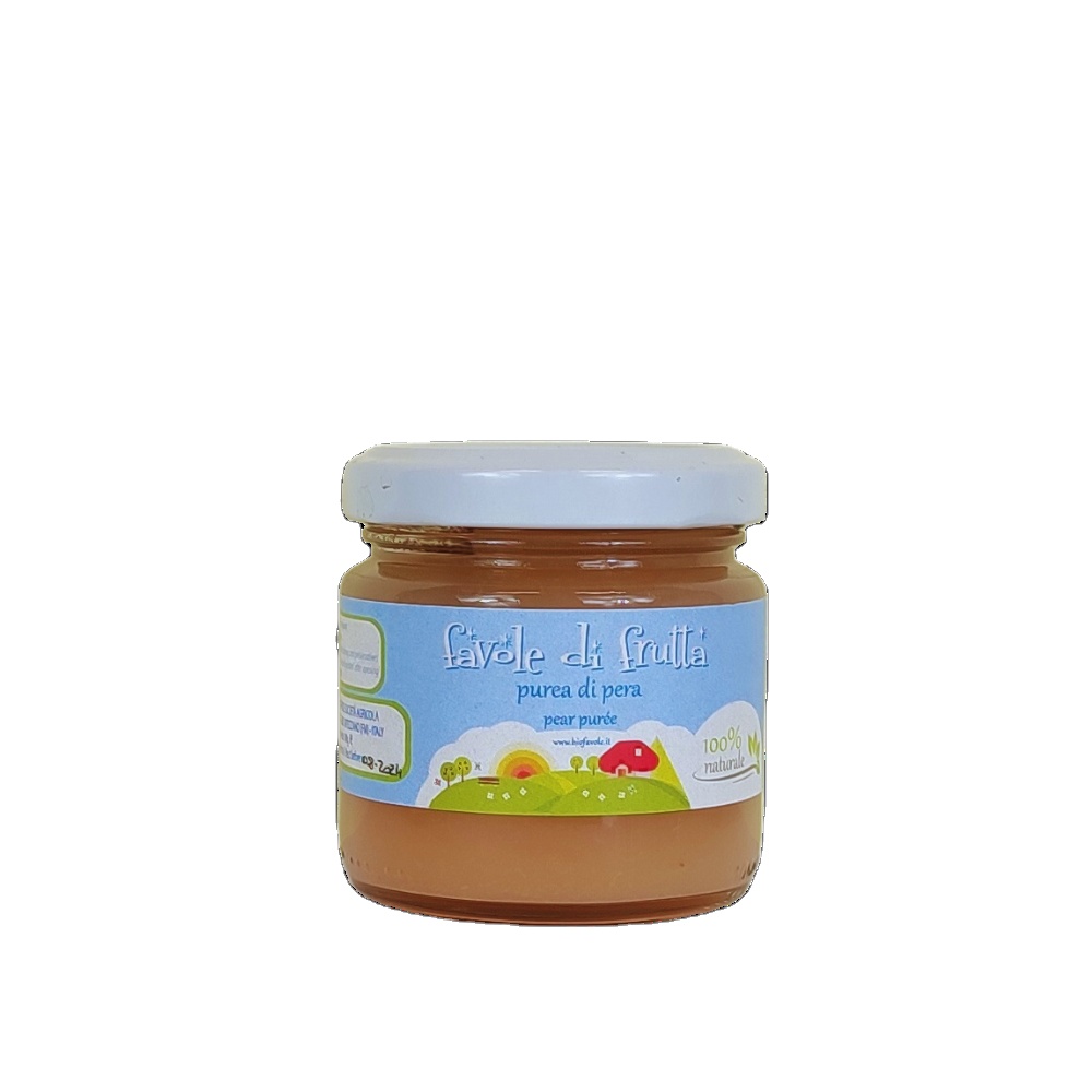 Best Organic and Gluten-Free Fruit Puree - 100g Homogenized Baby Food - Preservative-Free, Made in Italy