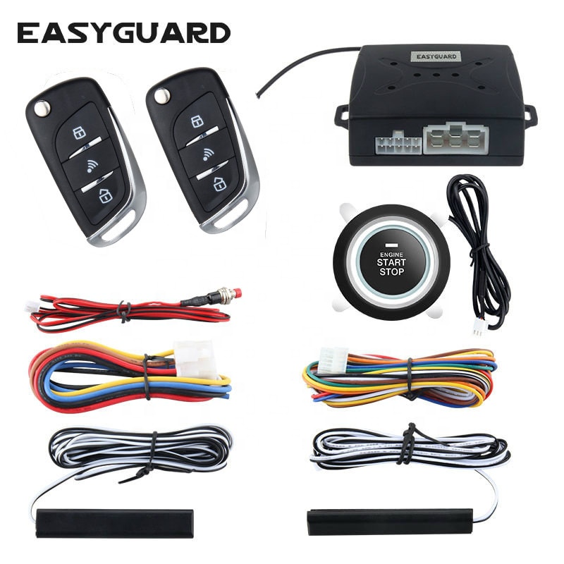 Easyguard DC12V Remote engine start stop auto passive keyless entry PKE car alarm