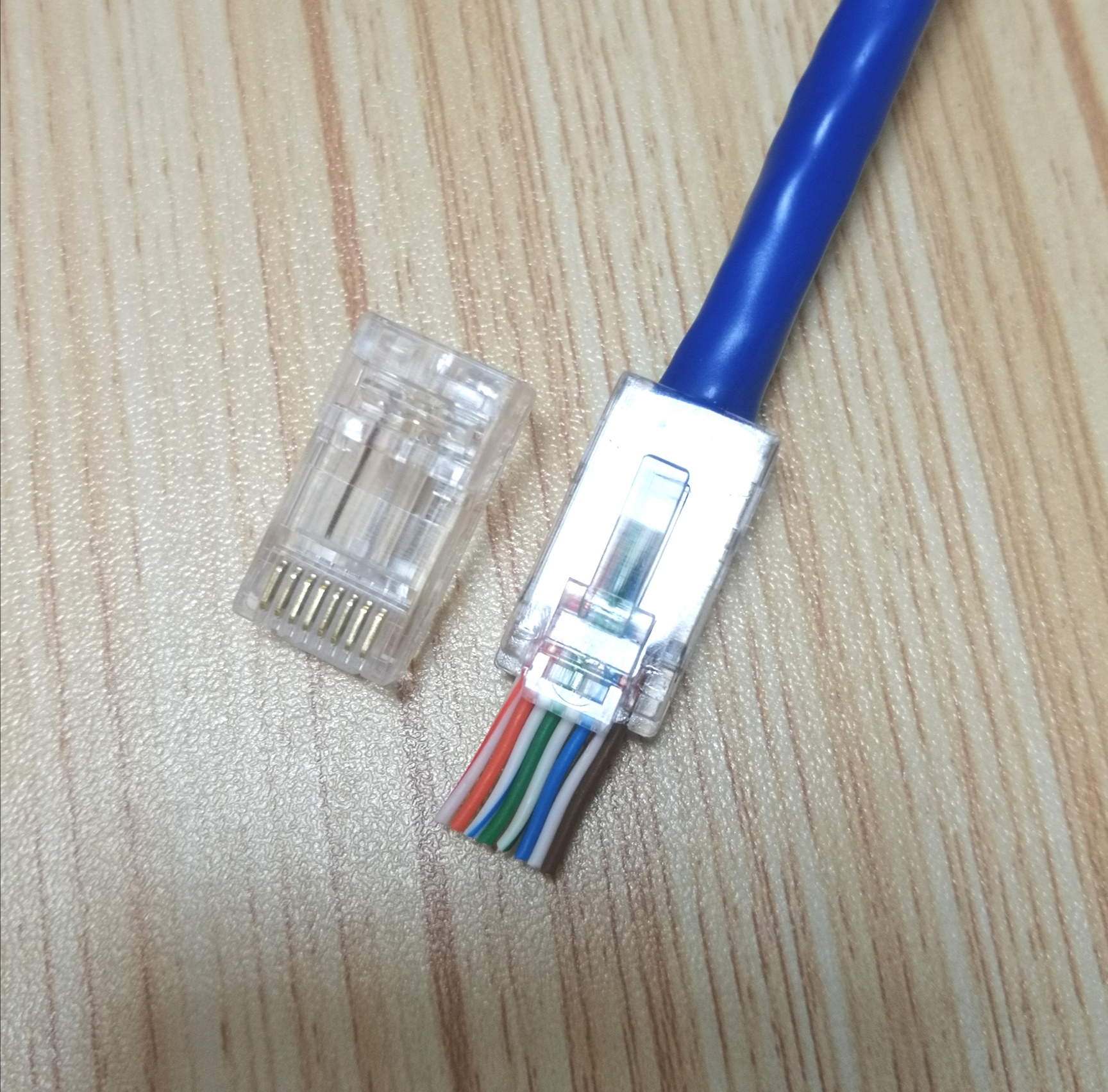 Продажа, японский прозрачный пк материал RJ45 EZ Cat6 utp кабельный разъем