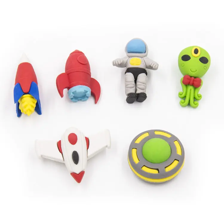 space custom design 3D rubber puzzle eraser for promotional use