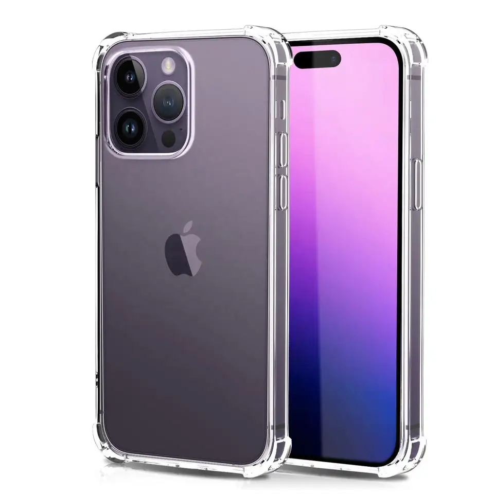For Iphone 13 Case Shockproof,1.5mm Thin Transparent Crystal Clear Tpu Bumper Phone Case Back Cover For iPhone 11 12 14 Pro Max
