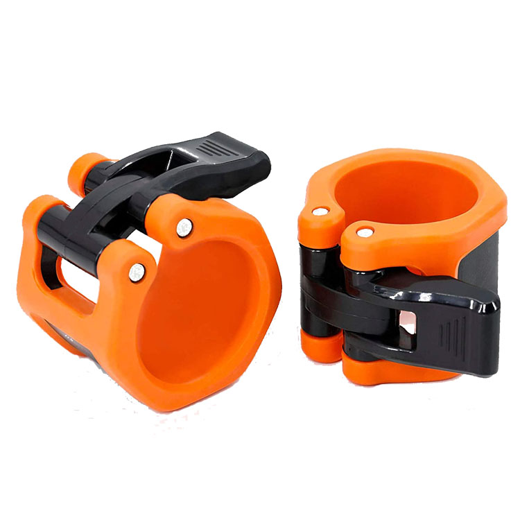 Quick release non slip pair 2 barbell collar plastic locking set fitness accessories strength training dumbbell collars clamps