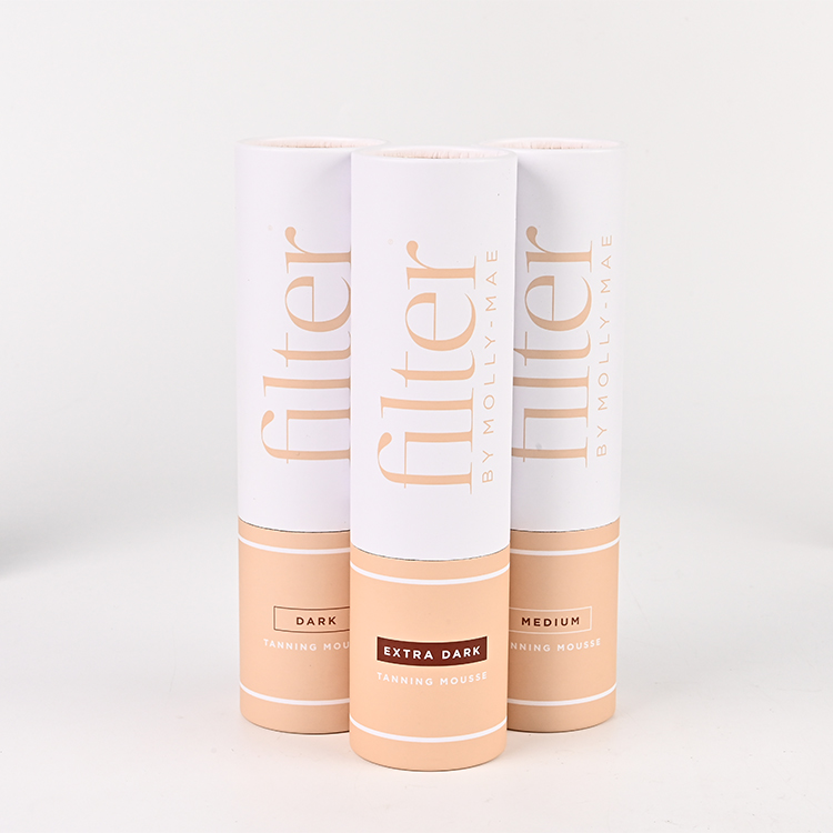 Customized printed design food grade coffee paper kraft tube tea packaging with logo