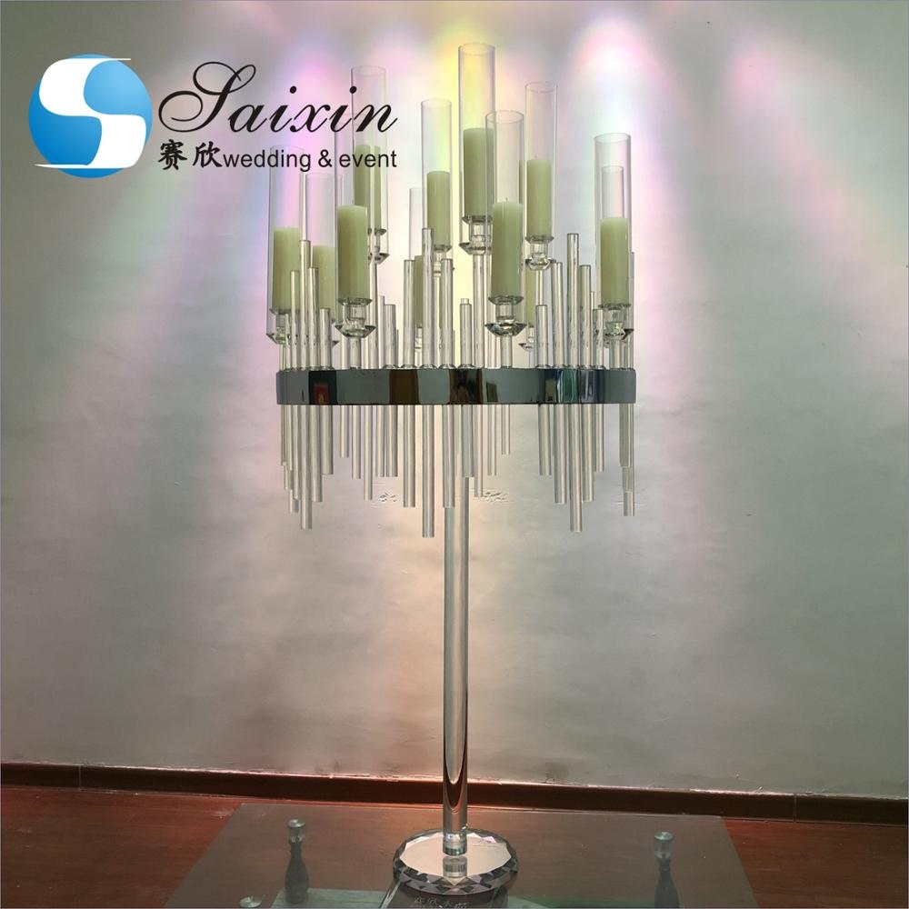 New antique wedding decoration centerpieces crystal candle holder stands